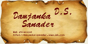 Damjanka Sanader vizit kartica